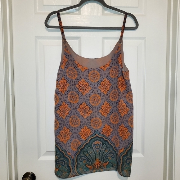 Cabi Arabesque Printed Boho Tank Top, Style 3082, Lined Size Medium - Picture 5 of 8